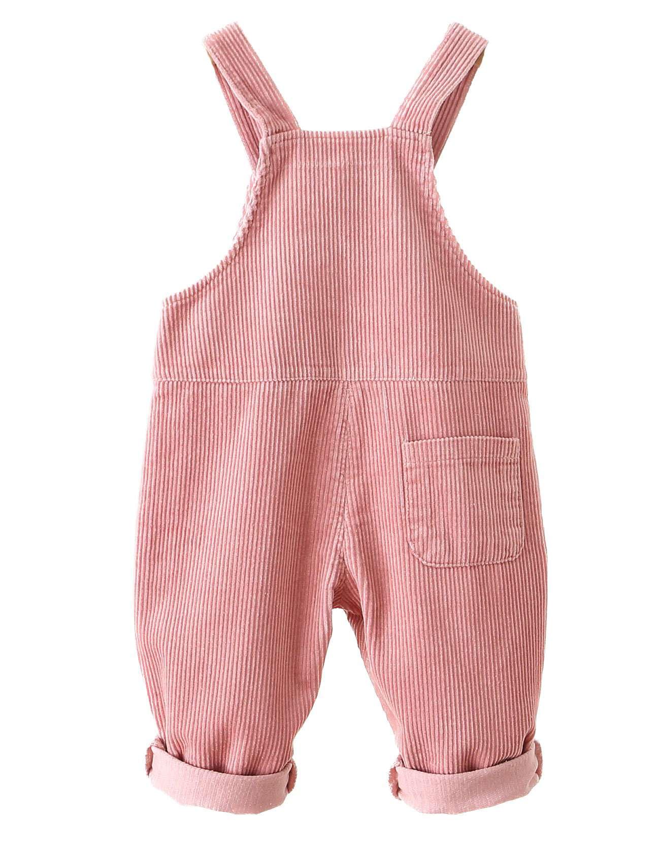 Echinodon Cute Baby Dungarees Corduroy Overalls Toddler Adjustable Striped Sleeveless Jumpsuit Suspender Pant A-10