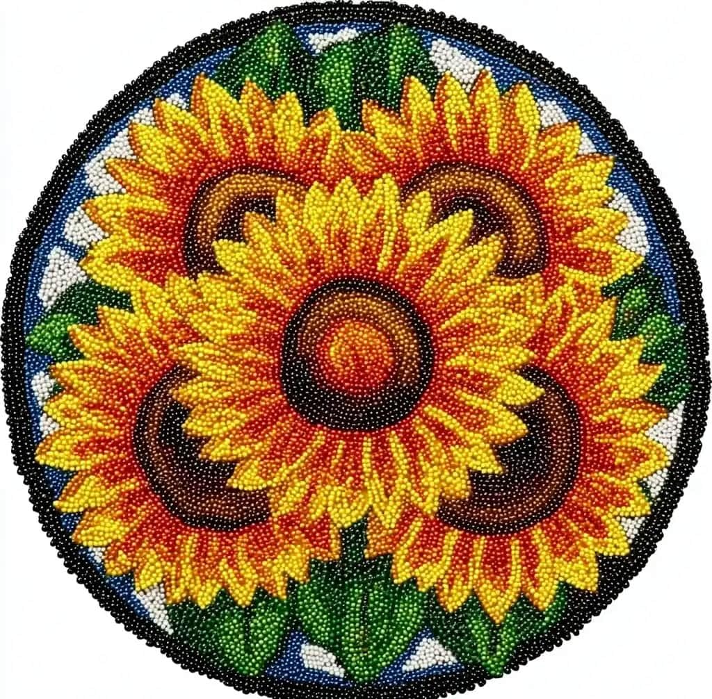 Kitquiver Latch Hook Craft Kit Rug Sunflowers 50X50Cm