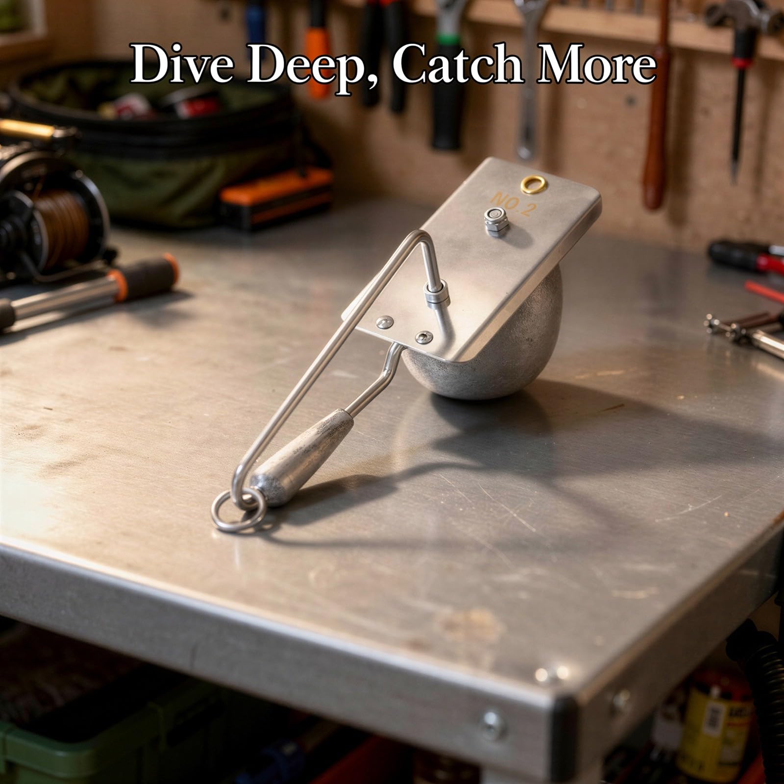 Generisch 2 szt. Trolling Diver Board ze stali nierdzewnej, 13,1 x 4,2 cm, 86,8 g, do słonej i słodkiej wody, planer do łowienia ryb głębinowych i łodzi, do zanurzania przynęt, atraktor przynęty