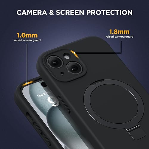 Miniatura 418 de Miracase - Funda diseñada para iPhone 11 con protector de pantalla, funda de goma de silicona líquida, protección total contra caídas y a prueba