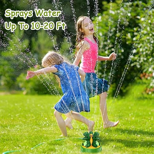 Miniatura 4 de ZZLWAN Aspersor de agua para niños que juegan al aire libre, juguetes de dinosaurio para niños de 3 a 5 años, juguetes de agua de verano para niños,