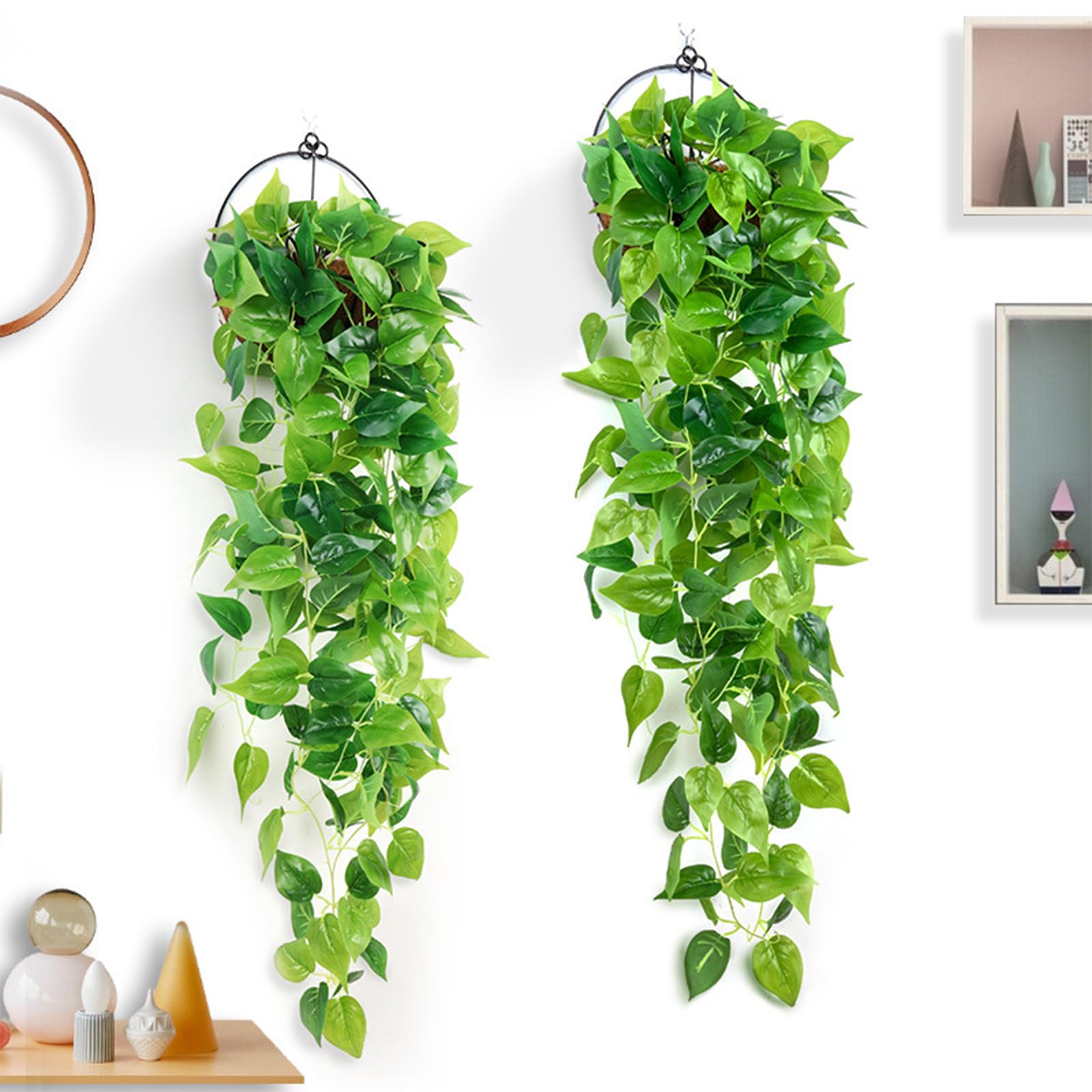 LALAERSSS 12 Rampicanti Artificiali Di Edera – Foglie Di Seta, Lunghi 2,1 M Cad. – Piante Finte Per Decorazione Pareti, Giardino, Matrimoni, Festa - 2