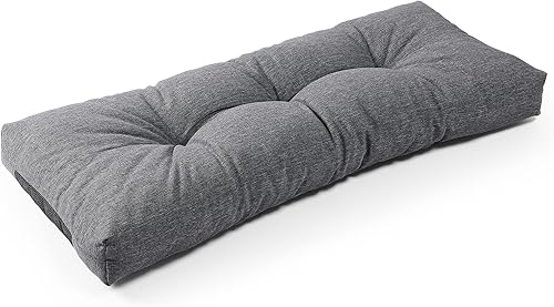 Sunrox LokGrip - Cojín de banco de espuma viscoelástica antideslizante, resistente al agua, duradero, grueso, para exteriores e interiores, 42 x 16