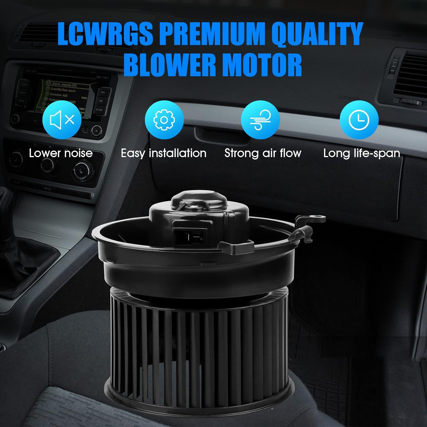 Front AC Heater Blower Motor with Fan Fits for 2008 2009 2010 2011 2012 2013 2014 2015 Nissan Rogue Select Sport Utility, 07-12 Nissan Sentra HVAC Blower Motor Replaces# 700253, 27225ET00A