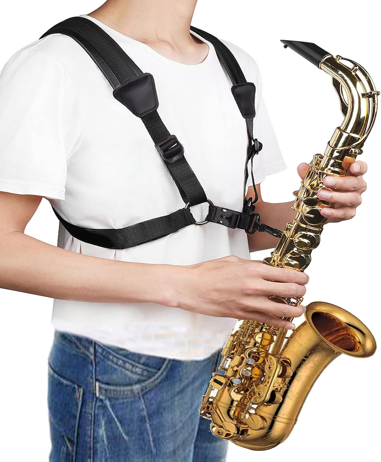 Xinlinke Saxophone Harness Sax Strap No Stress on Neck Soft