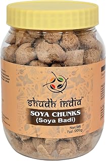 Shudh India Soya Chunks Nuggets (High Protien) Vadi ~ All Natural, Salt-Free | Vegan | No Colors | Gluten Friendly | NON-GMO | Kosher | Indian Origin | Meat Alternate Substitute
