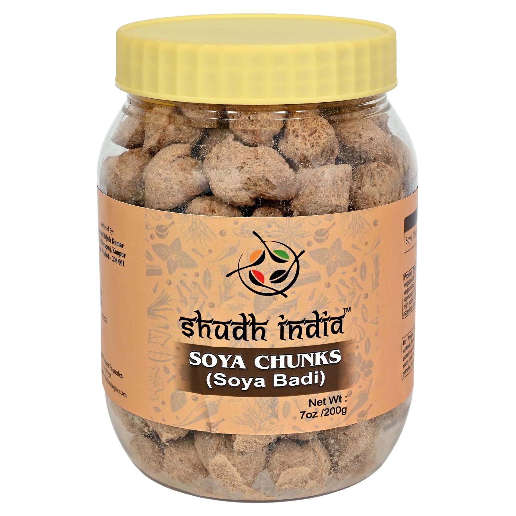 Shudh India Soya Chunks Nuggets (High Protien) Vadi ~ All Natural, Salt-Free | Vegan | No Colors | Gluten Friendly | NON-GMO | Kosher | Indian Origin | Meat Alternate Substitute