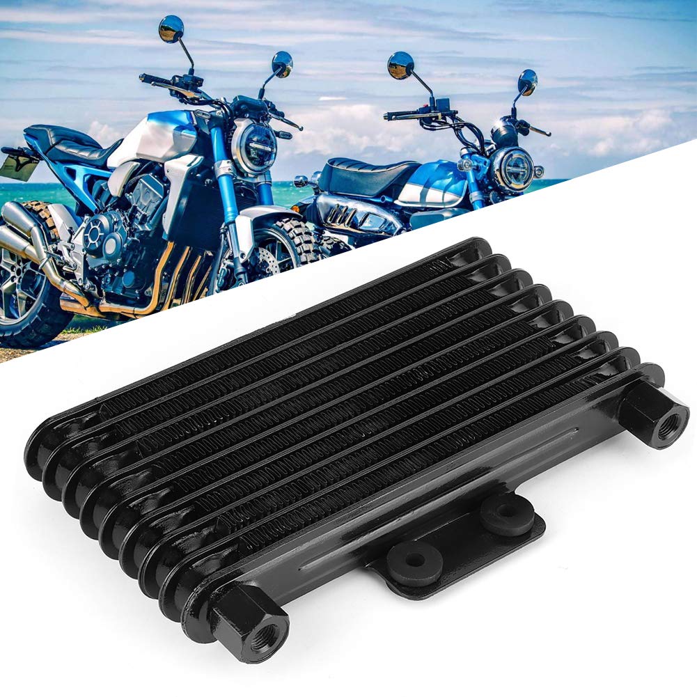Radiador de Enfriamiento del Enfriador de Aceite del Motor Negro Universal para Motocicleta Dirt Bike ATV