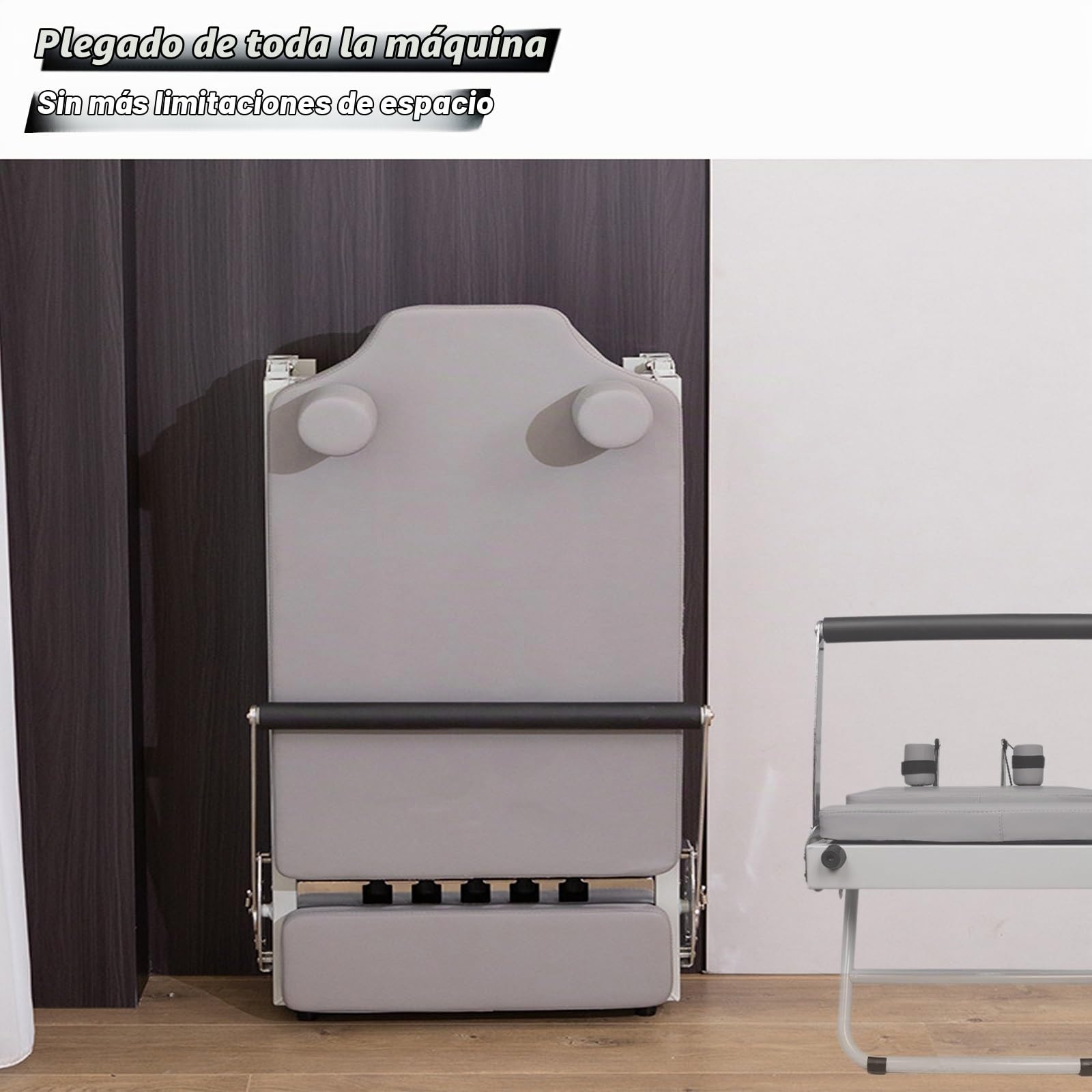 Máquina De Pilates Reformer, Tabla De Pilates Reformer Plegable Multiusos para El Hogar para Ejercicios En Casa Y Ejercicios Corporales con Pelota De Yoga(197X57X72.5CM_Spring)