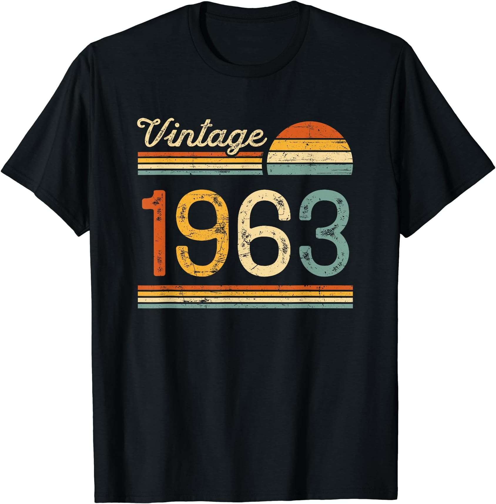 Vintage Retro Style Birthday ApparelVintage Born in 1963 - 62nd Birthday 62 years old Men Women T-ShirtOEKO-TEX STANDARD 100