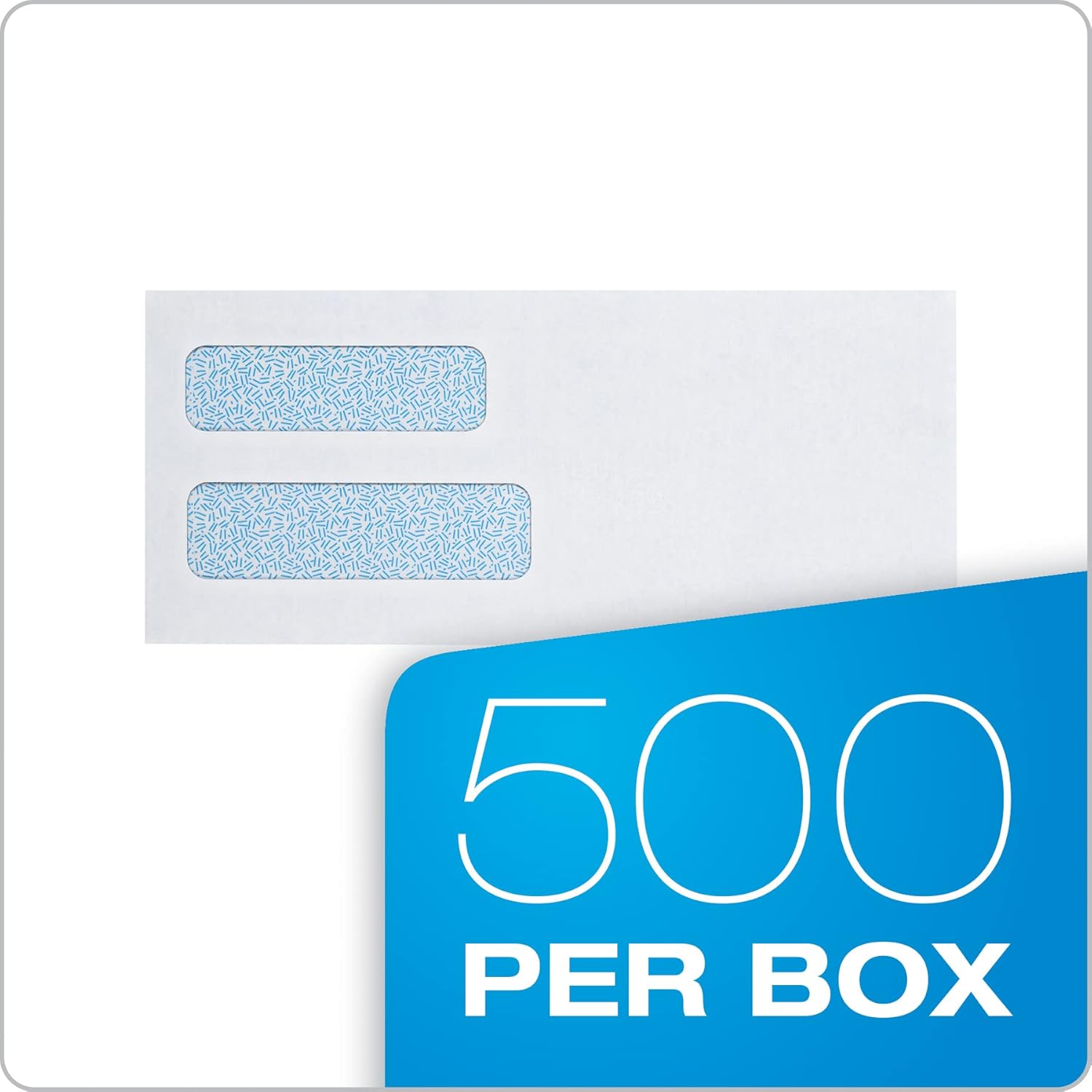 Columbian White Gummed 4 1/8 x 9 1/2 Inch Double-Window Business Envelopes 500 Count (CO133)