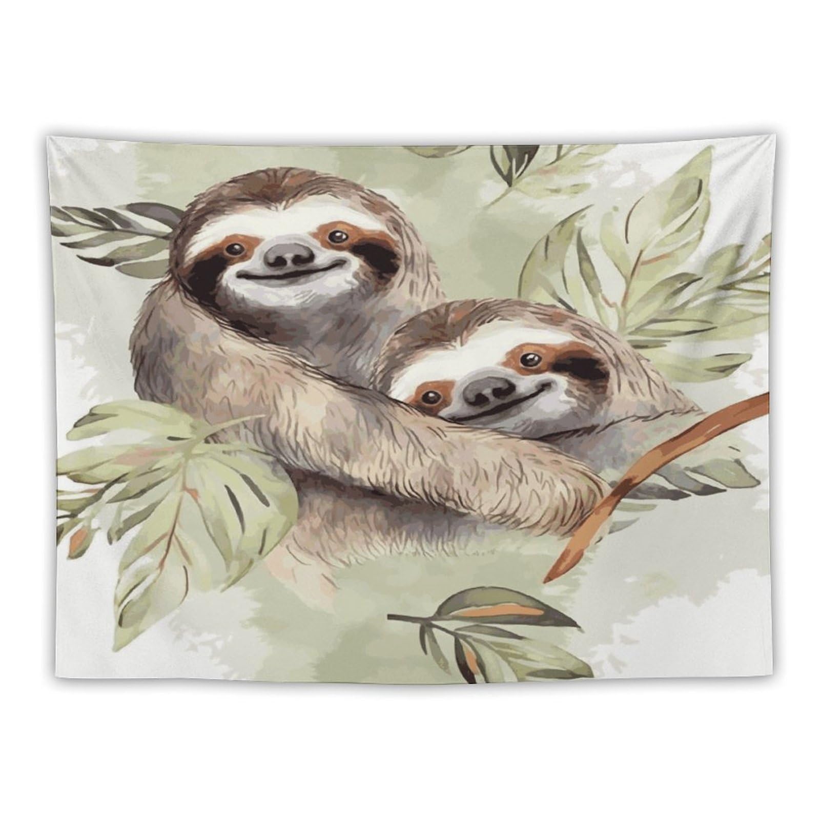 LDGSUPH Watercolor Sloth Tapestry Wall Hanging Decor Anti-fading Aesthetic Wall Tapestries Fashion Wall Blanket Decor Modern Wall Art Tapestry for Bedroom Home Decor 30"x40"