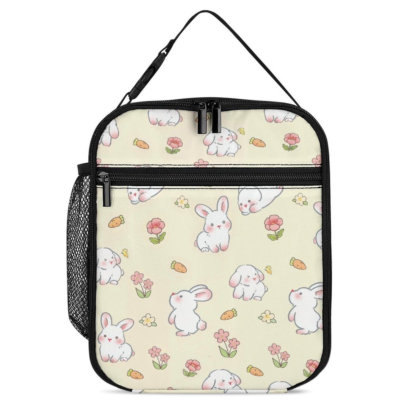 Cute Bunny Lunch Box Reusable Insulated Lunch Bag Seasons Size 10 Inch