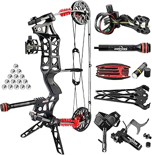 surwolf Archery Compound Bow Kit Steelball Bow Set Draw Weight 30-60Lbs, CNC Al-6061 Maded, Dual-use Hunting Bow can Shoot...