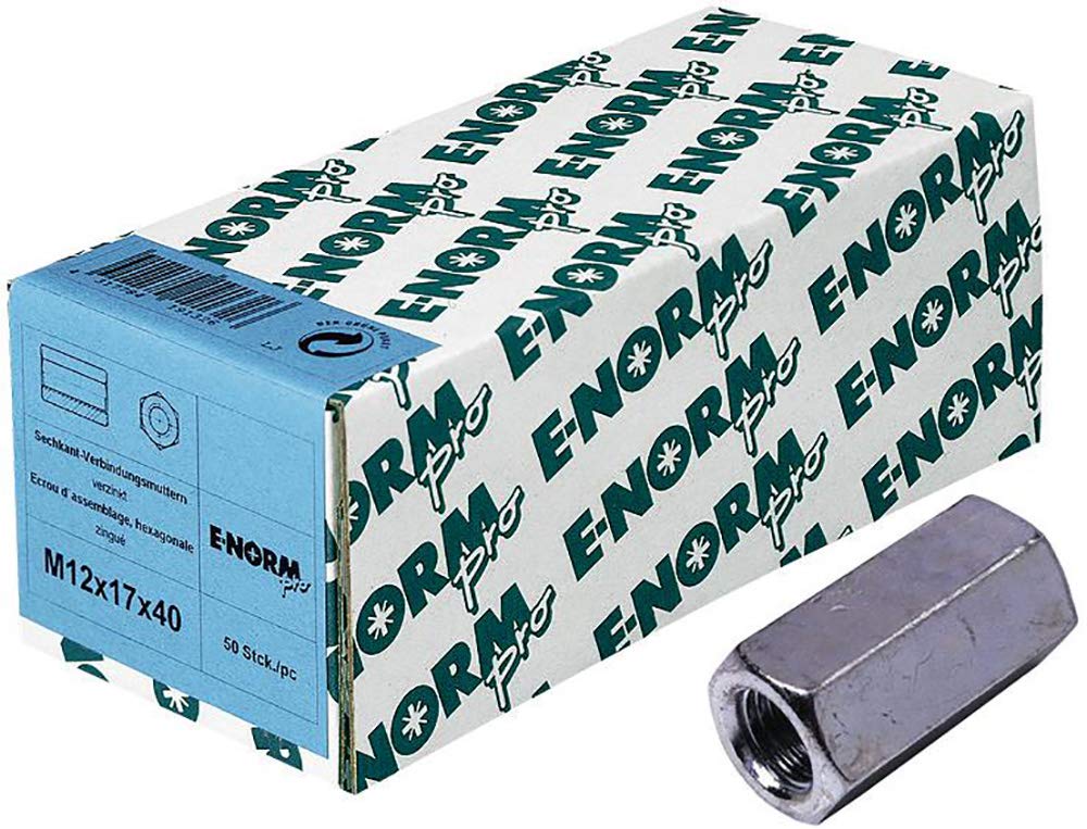 Conexión 6kt Tuerca. zn m12x17x40 e-normpro