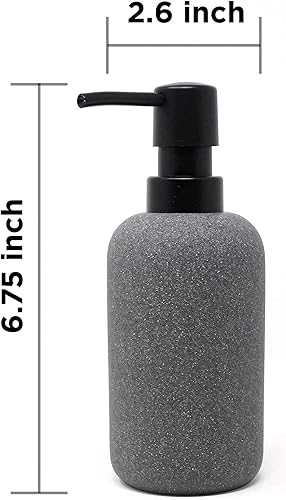 Miniatura 5 de Juego de 2 dispensadores de jabón de baño  Juego de 2 dispensadores de jabón para manos y platos para accesorios de baño  Moderno dispensador de