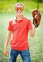 Vista 54 de MVPTGRS Gafas de sol de béisbol juveniles para niños y niñas de 8 a 14 años TR90 con marco para niños, gafas de sol deportivas para sóftbol