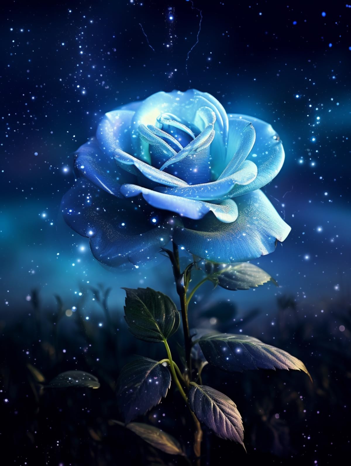 Kit Di Ricamo Con Perline Punto Croce Fai-Da-Te Kit Di Ricamo Con Perline Rose Cielo Stellato Fiori Kit Di Arazzo Ad Ago Kit Di Ricamo Con Perline Kit Di Ricamo Con Perline Kit Punto Croce 40x50cm