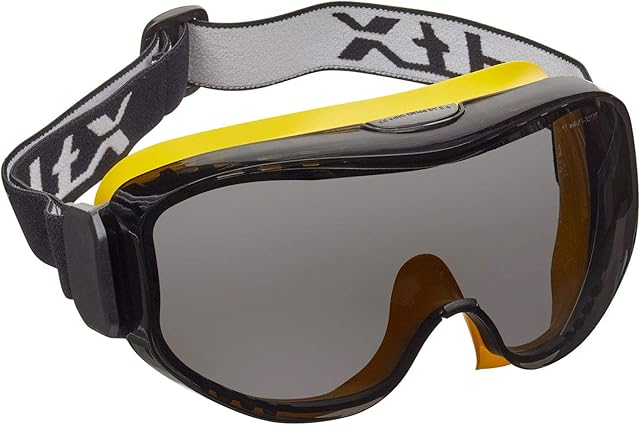 voltX DEFENDER ULTRA indirect ventilated Safety Goggles, SMOKE lens with snug fitting seal and buckle adjustable headband, CE EN166BT , EN172 Certified, Anti fog & Anti Scratch coated UV400 lens.
