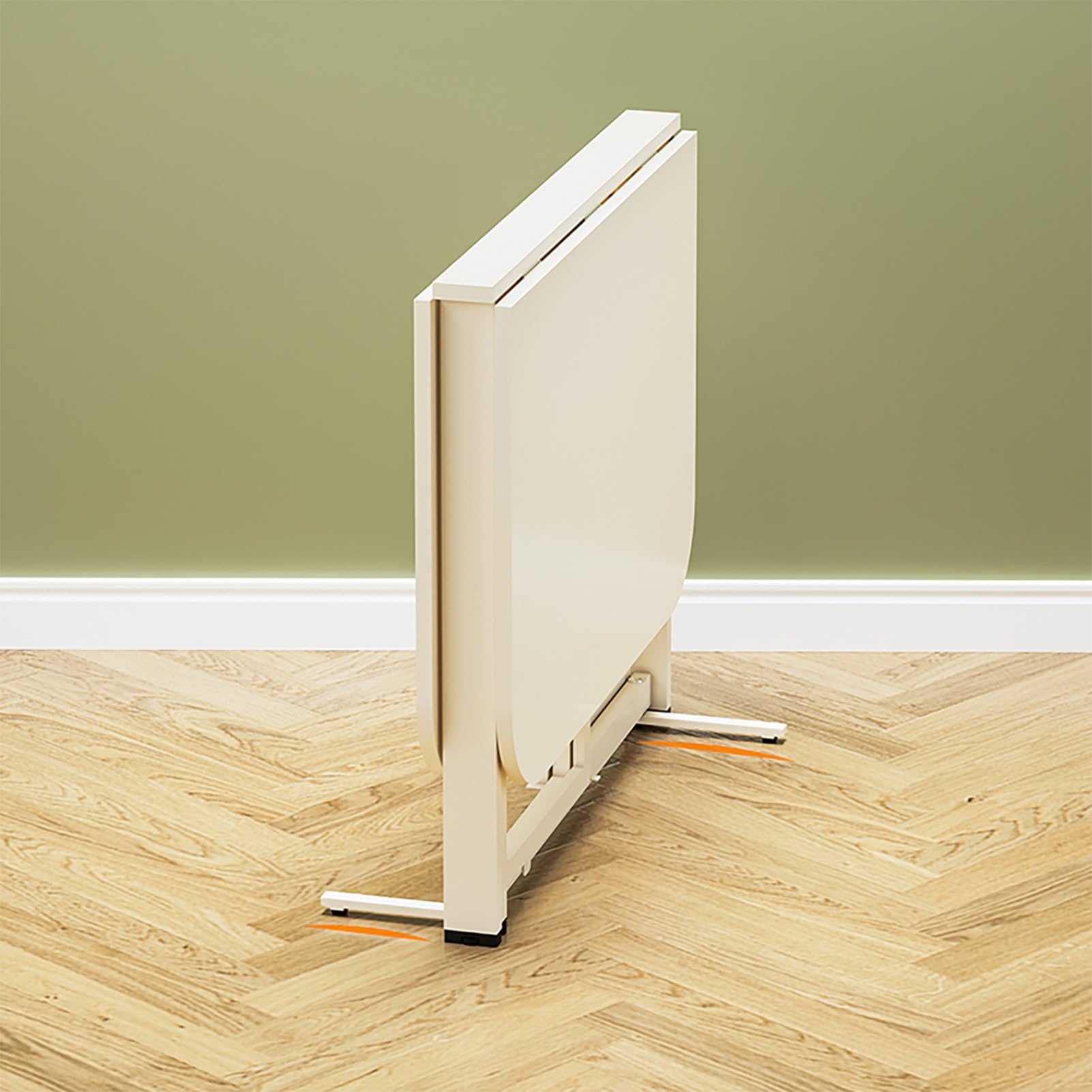 Table de cuisine pliante rectangulaire 100cm gain de place sans montage