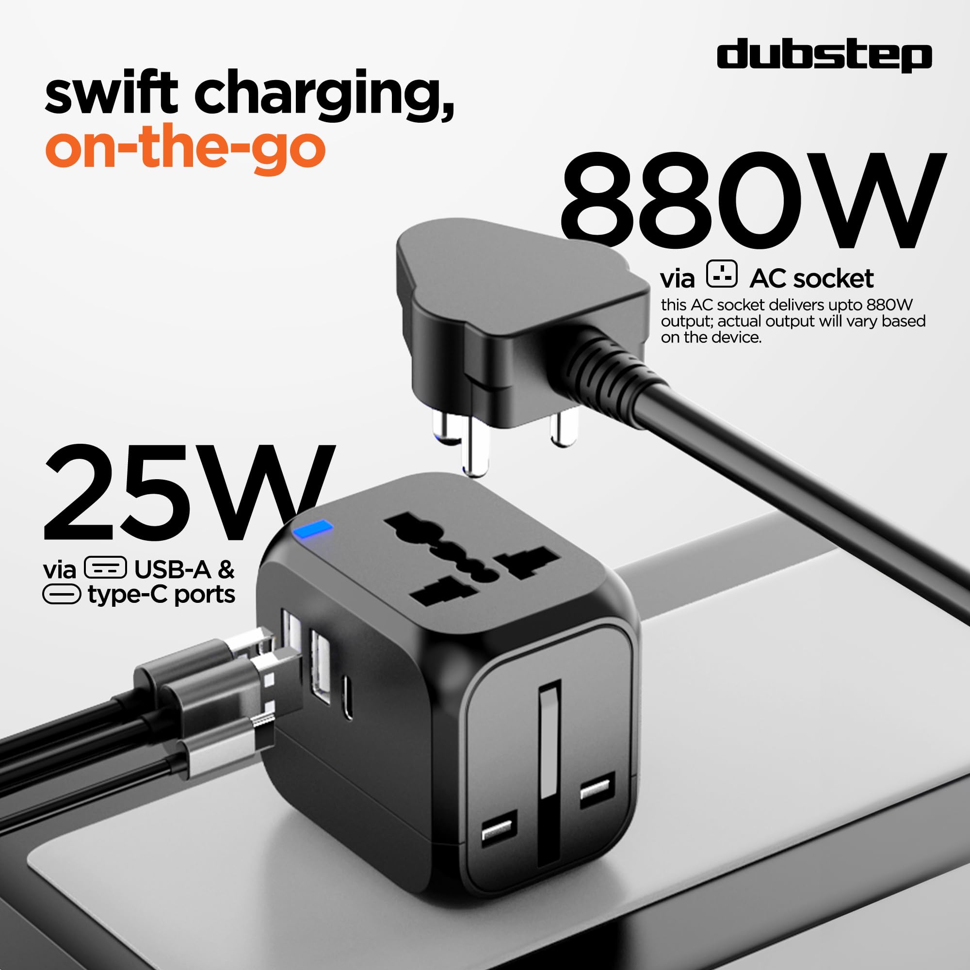 Dubstep Voyager Travel Adapter - Universal Charger -4
