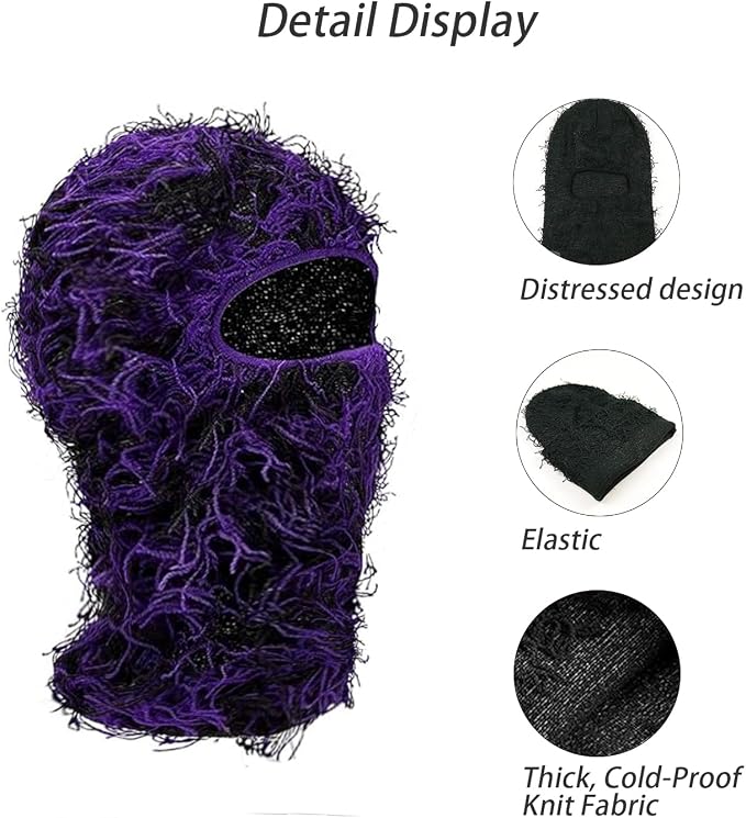 TFTSR 2 Pack Distressed Balaclava Ski Masks para hombres miniatura 4