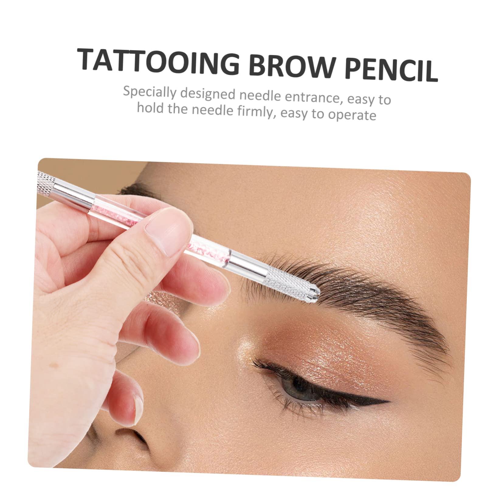 Lápiz para Tatuar Cejas Abs de Doble Punta, 10 Piezas
