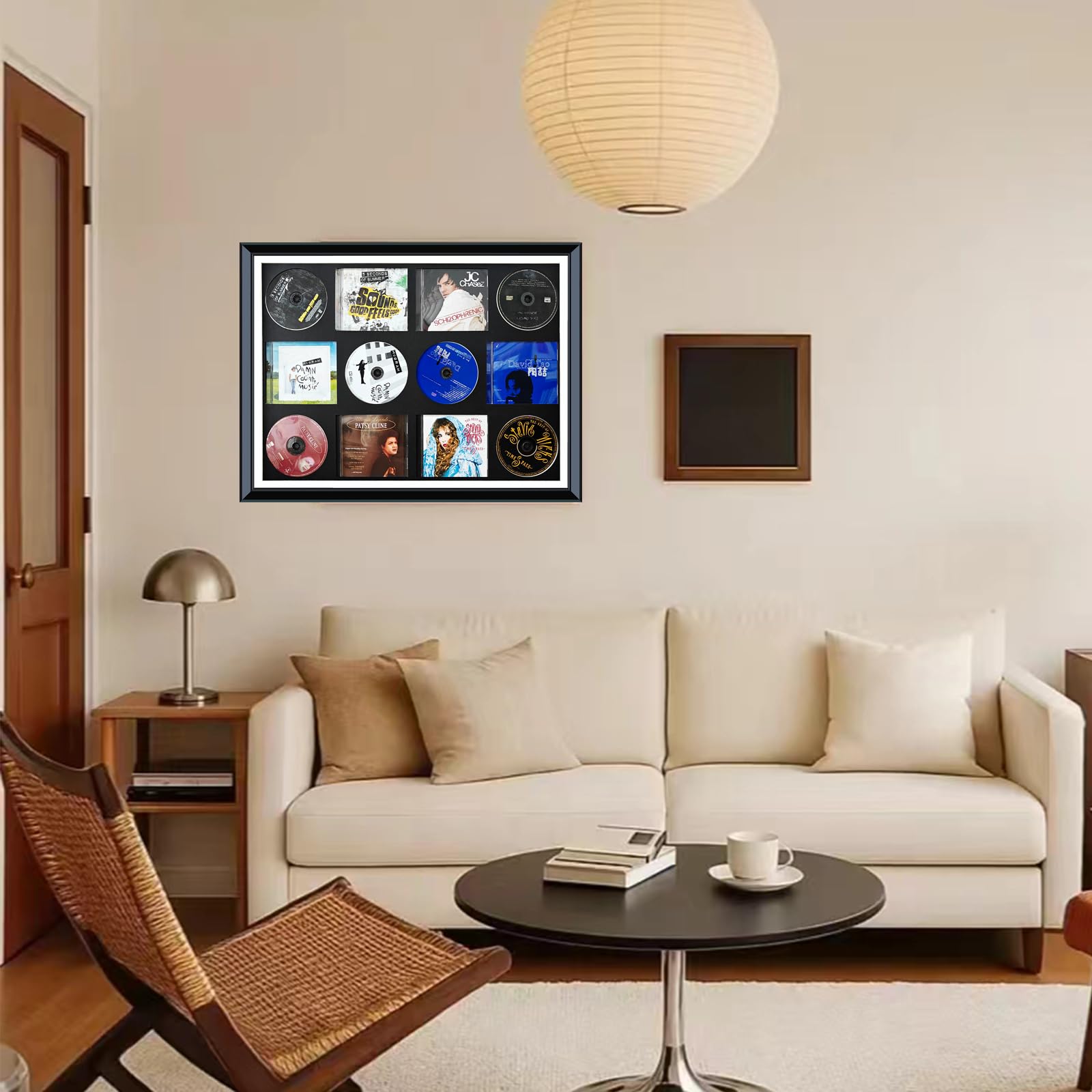 Supporto per DVD, cornice per display CD/DVD, cornice per display Signe Dalbum, regalo per la visualizzazione della copertina, decorazione per la casa amante della musica, arte multi media da