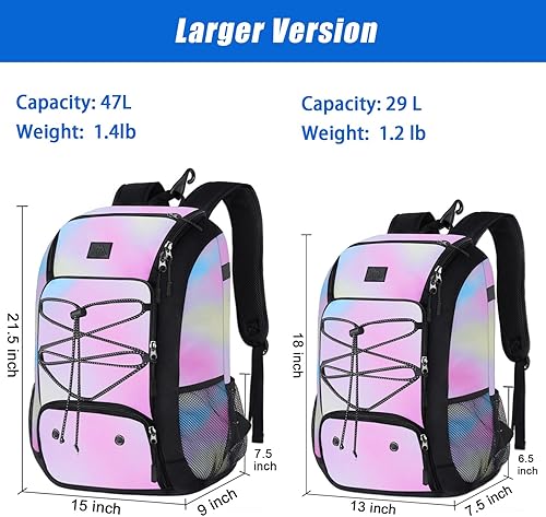 Miniatura 2 de MATEIN - Mochila de béisbol ligera con compartimento para zapatos, gancho de cerca y capacidad para bate de béisbol, guantes de bateo, casco, gorras