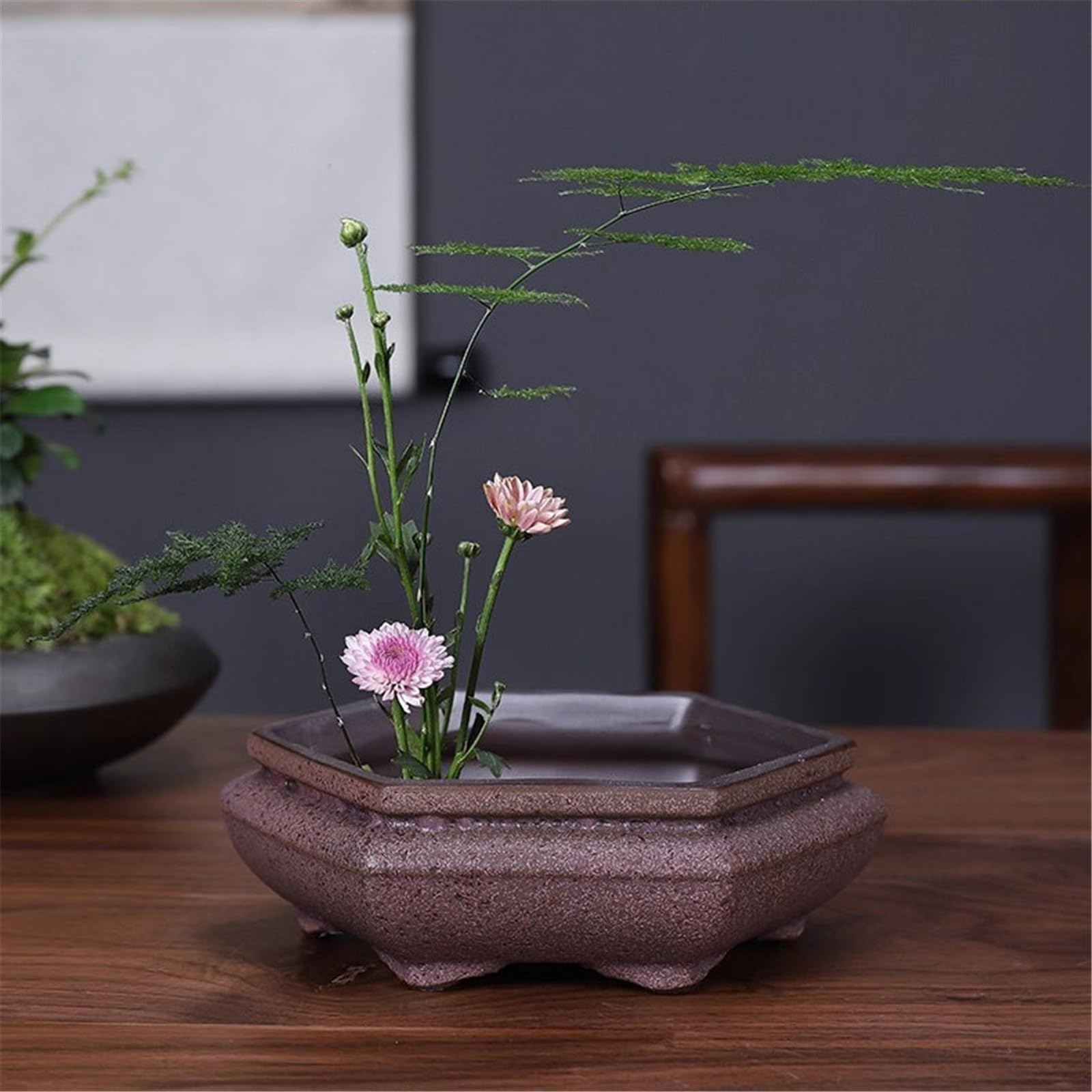 Sottovasi per Fiori Piattino for Fiori Esagonale in Ceramica Cinese con Vassoio antigoccia Vaso