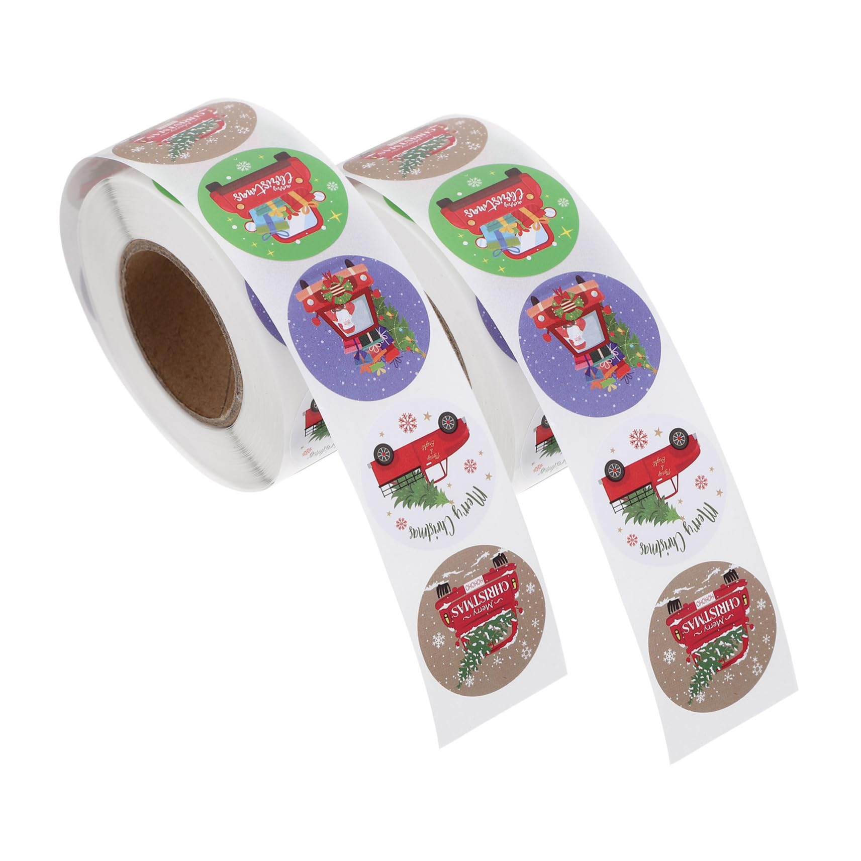 5 Set Adesivi Natalizi Carta Da Etichette Sigillanti Adesivi Etichette Natalizie 3 * 5