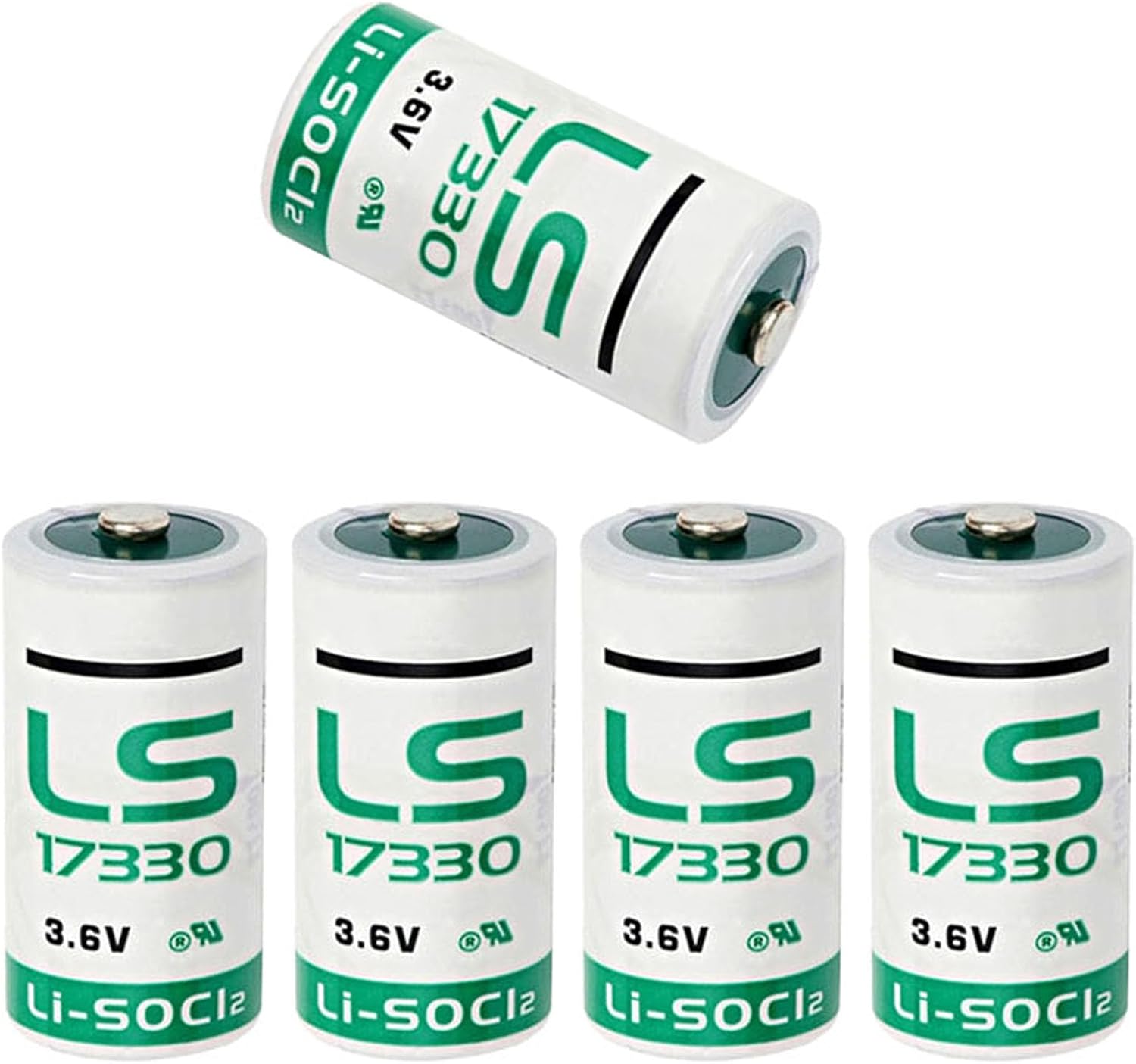 ❏ 5X LS17330 3.6V 2100mAh Battery for LS 17330 3.6V 2/3 A Size Batteries, 17330 Battery