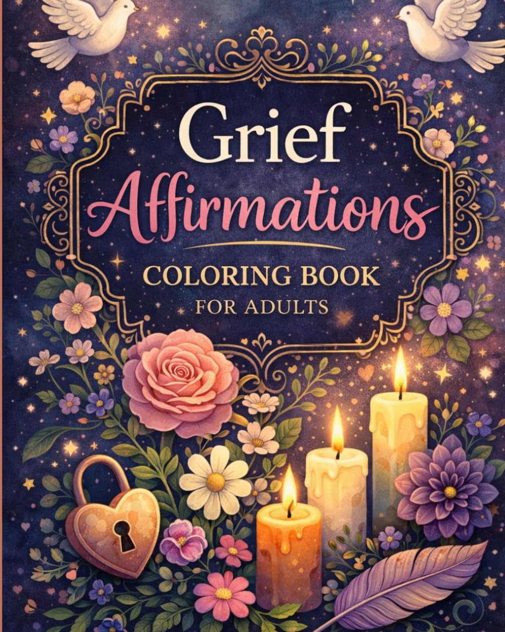 Grief affirmations: Coloring books for adults