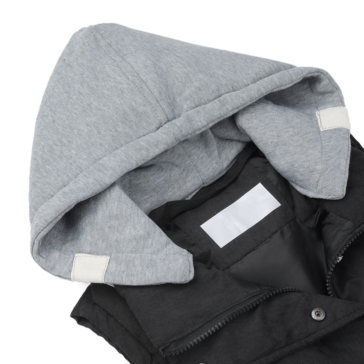 YUNCLOS Gilet Chaud Femme Veste Doudoune d'Hiver sans Manches en Cotton Gilet Matelassé à Capuche de Couleur Unie