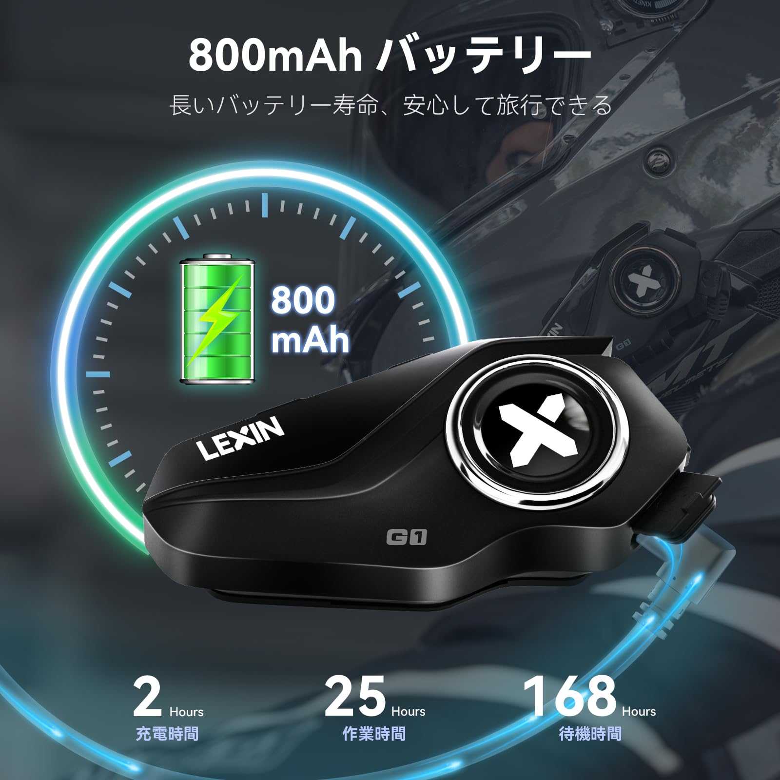 Amazon.co.jp: LEXIN G1 バイクインカム Bluetooth 5.0 搭載