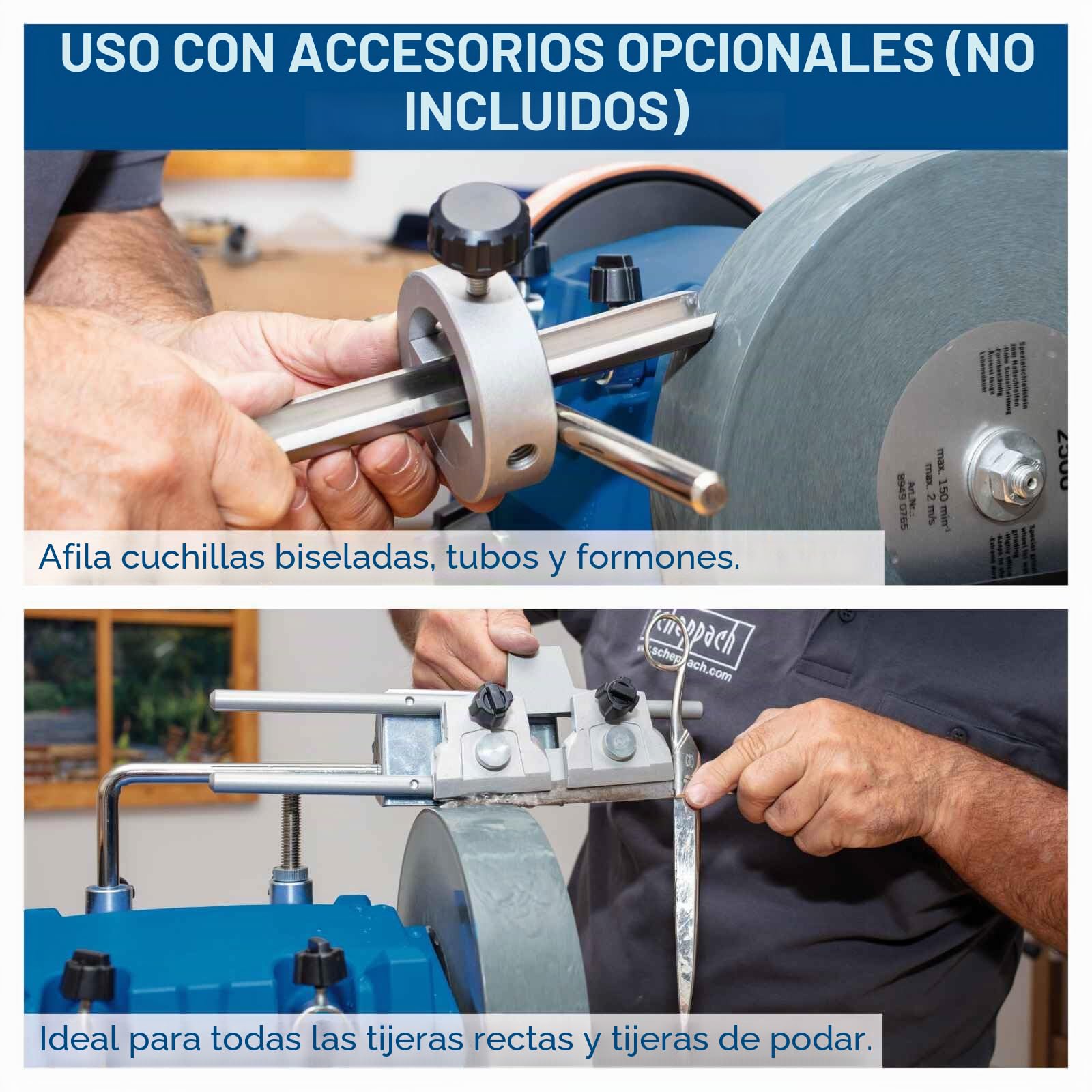 Scheppach Afiladora con muela al agua Tiger 5000s 230-240V 50Hz 150W + Kit de accesorios marca