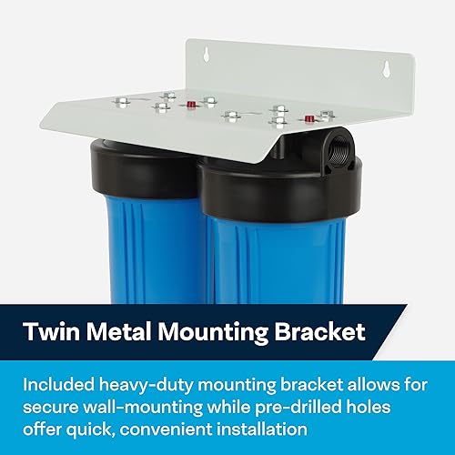 Miniatura 12 de SpiroPure Triple 10" carcasa del filtro de agua 3 etapas BB tres viviendas