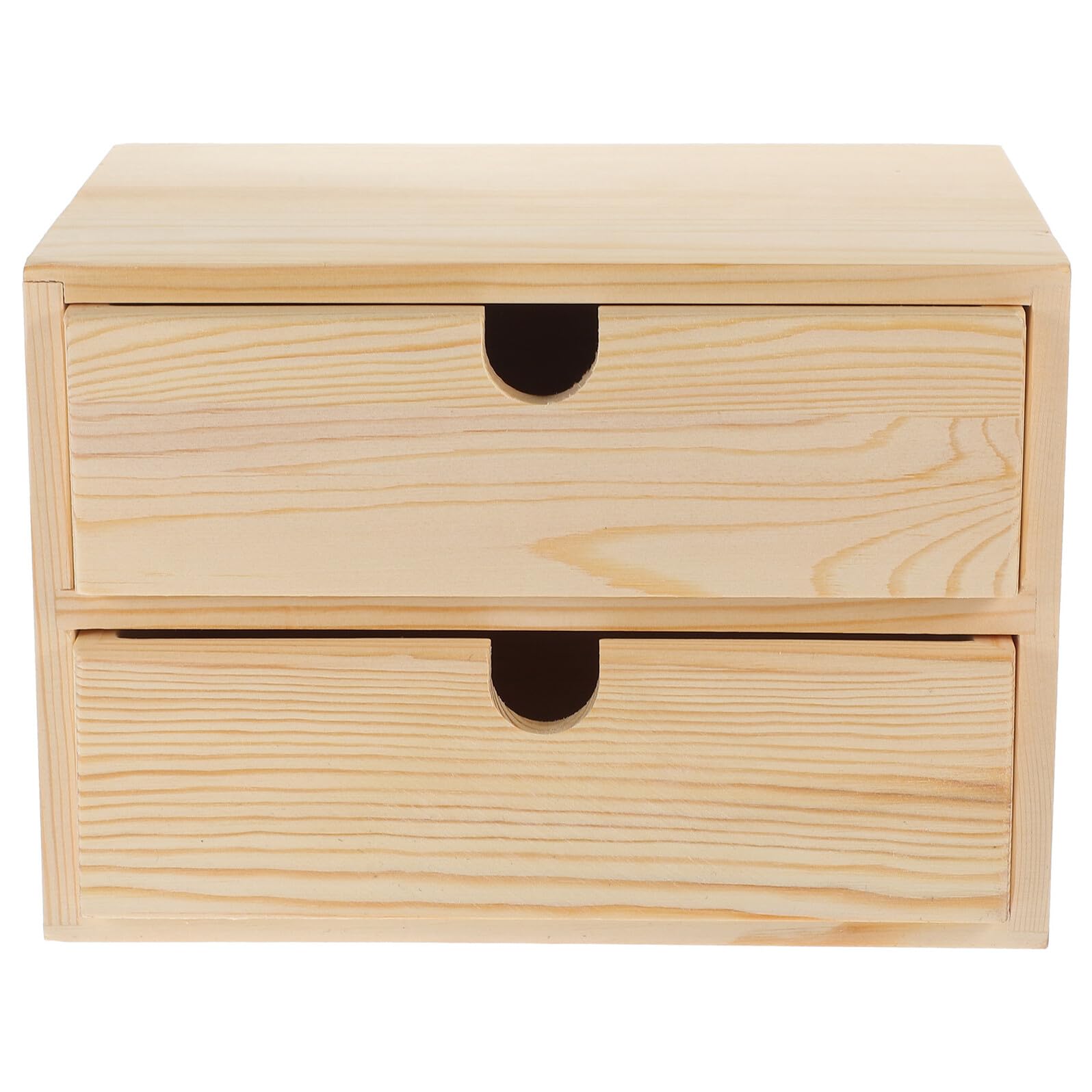 Scatola Organizer in Legno con Cassetti Cassettiera Vintage Mobiletto Multistrato per Gioielli e Accessori da Tavolo Compatto per Scrivania e Casa