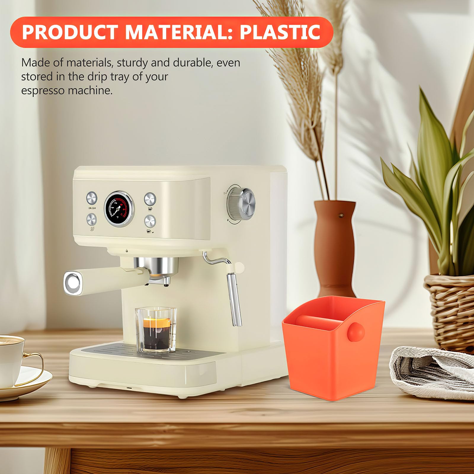 Conjunto de contenedores de golpeo de café para portafiltros, accesorio de contenedor de golpeo para máquina de café portafiltros, caja de golpeo de espresso para contenedores de posos de café, caja