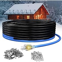 30ft Roof Heat Cable, 5w/ft Constant Wattage, Safe for Roof Ice Dams, Metal or Plastic Gutters, CSA ETL Approved, 120V