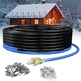 20ft Roof Heat Tape for Roof and Gutters, Constant Wattage 5w/ft, CSA ETL Certified, Ideal for Metal or Plastic Gutters/Downspouts, 120V