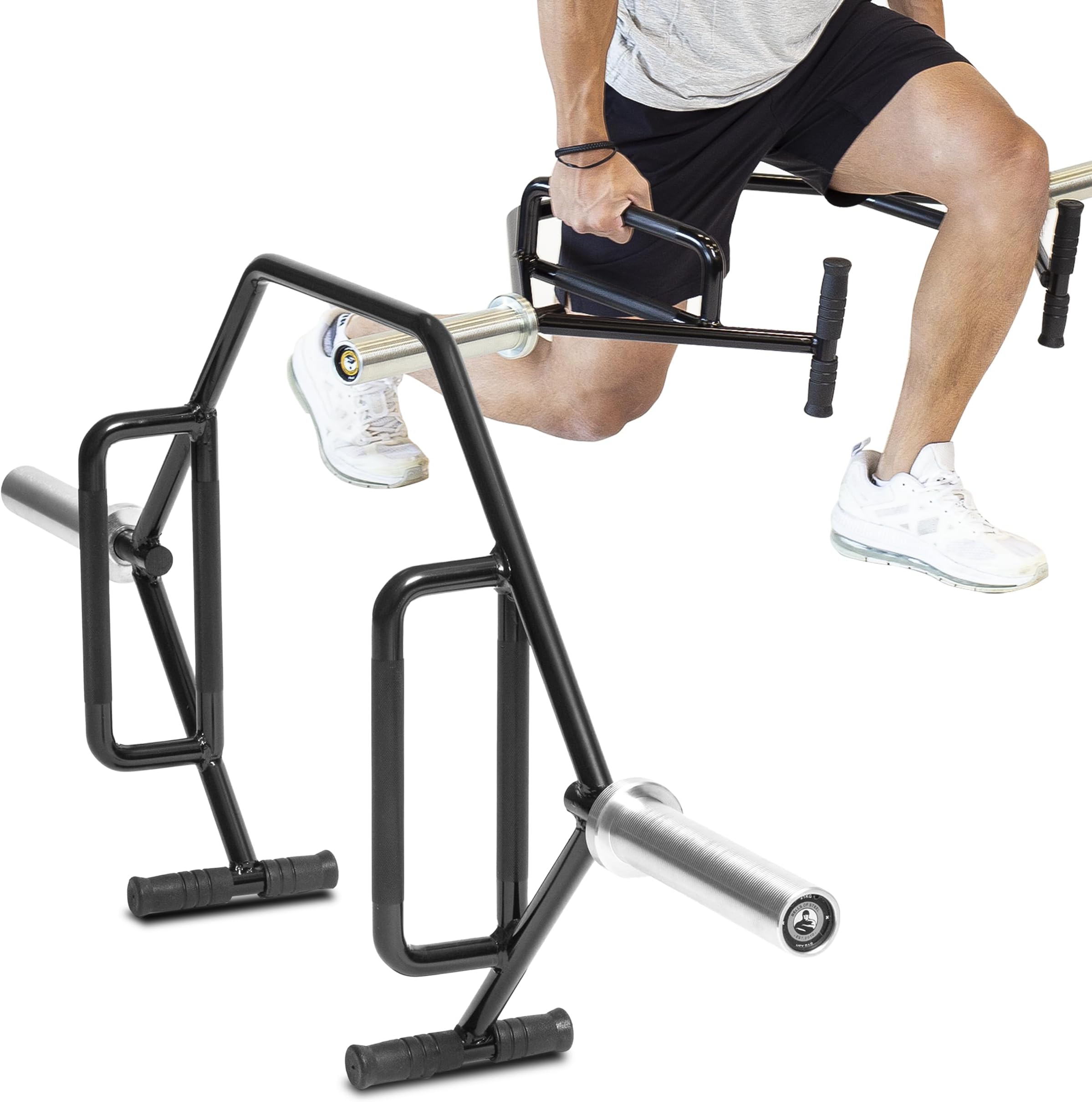 Trap Bar [Bells of Steel] Hex Bar Deadlift, Open-Ended Frame Trap Bars for Weight Lifting, Gym Equipment for Home and Commercial, Built-in Deadlift Jack & Rotating Sleeves, 700 lb Capacity