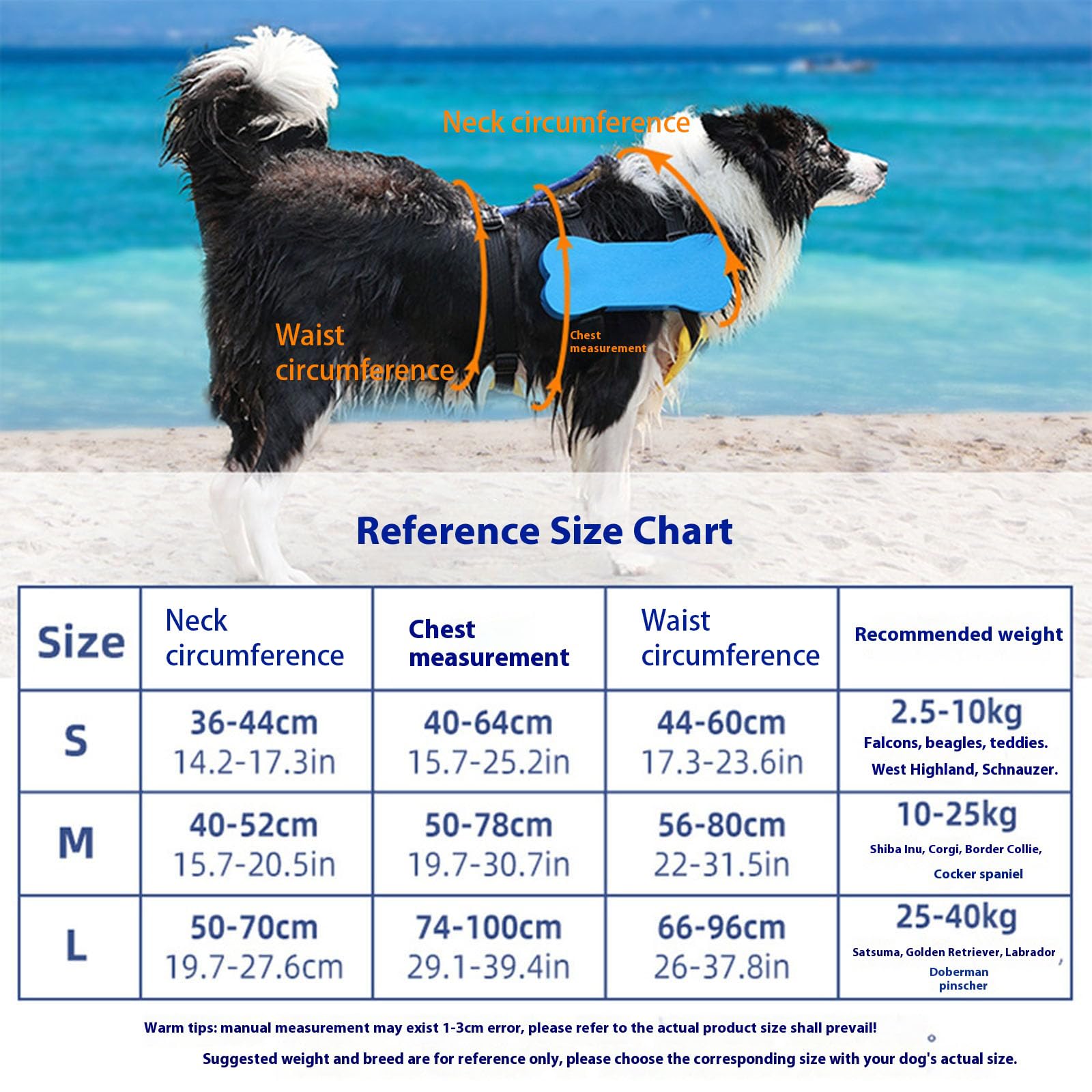 Gilet de sauvetage réglable pour chien avec haute flottabilité, dispositif de flottaison 3 tailles, poignée de sauvetage