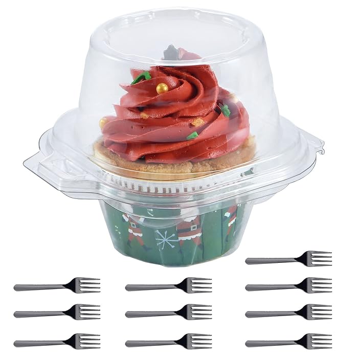 Buy 60 Pack Individual Single Cupcake Containers, Cake Carrier