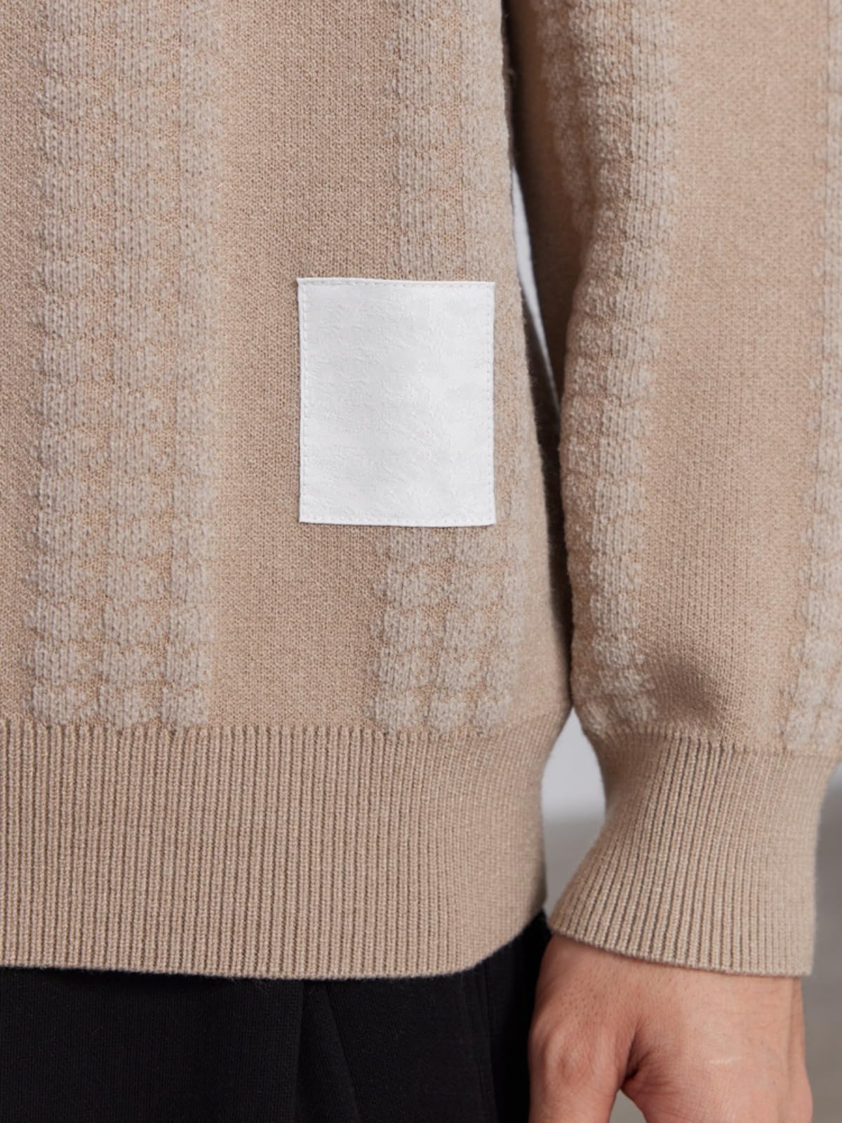 Falso Camisa De 2 Piezas Jersey Suéter Casual Suelto De Otoño E Invierno para Hombres