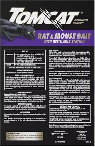 Miniatura 2 de Tomcat Advanced Brand - Cebo para ratas y ratones con estación recargable, uso en interiores y exteriores, 1 estación y 12 repuestos de bloques