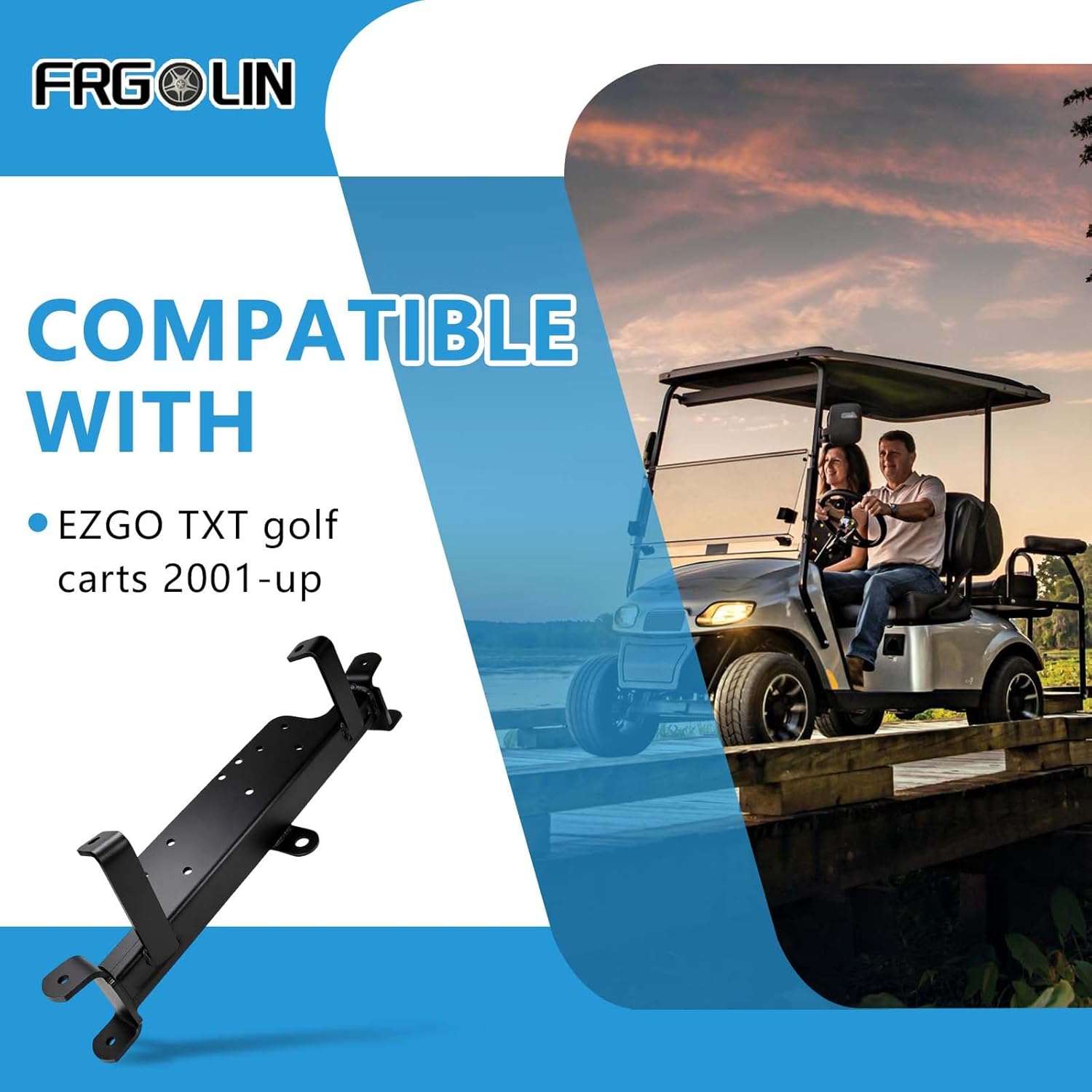 602513 Golf Cart Front Axle Weldment Compatible with EZGO TXT Gas & Electric Models 2001-Up Replaces 602513 70963-G01 70744-G01