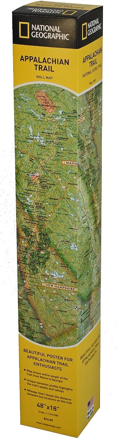 Appalachian Trail Wall Map [in gift box] (National Geographic Reference Map)