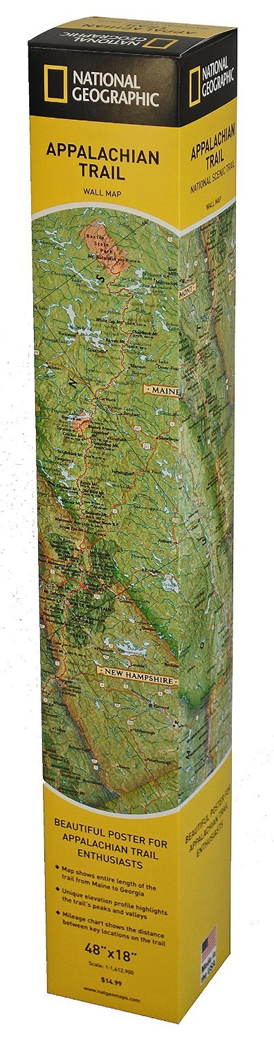 Appalachian Trail Wall Map [in gift box] (National Geographic Reference Map)