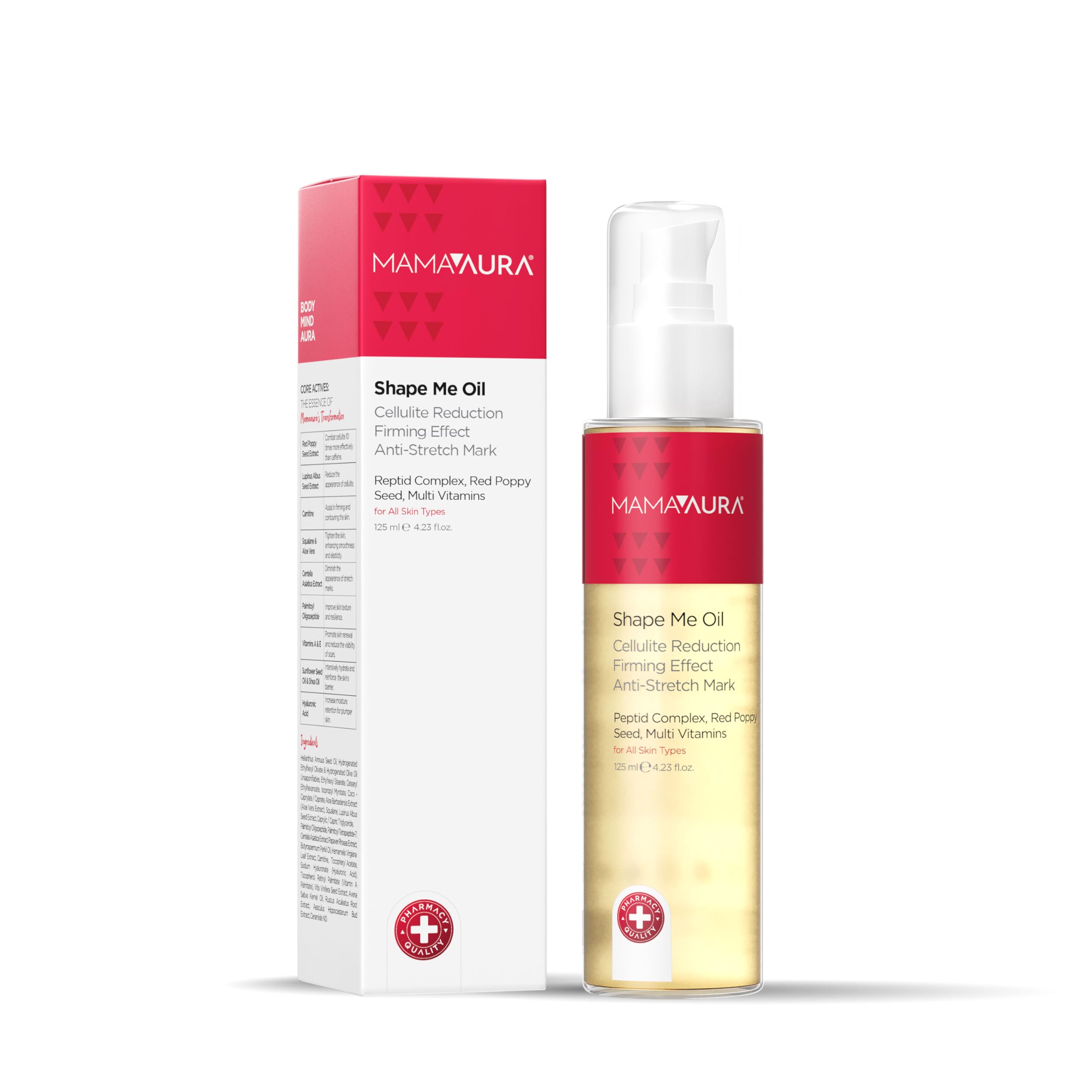 Shape Me Oil, Doğum Sonrası Sıkılaştırıcı Çatlak ve Selülit Bakım Yağı, 125 ml
